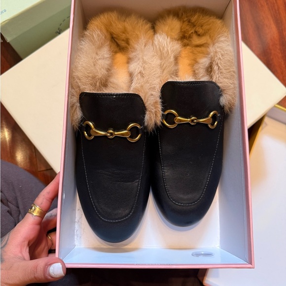 Black Fur-Lined Loafers - Picture 10 of 10